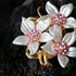 Brooch Pin for Women Stylish Flowers Brooch with Created Crystal 17.6g | Brooches and Pins for Women | Flower Brooch | Flower Pins | Brooch for Wo...