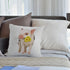 HGOD DESIGNS Cotton Linen Square Decorative Throw Pillow Case Cushion Cover Cute Pink Pet Miniature Pig Yellow Daisy 18 "X 18 "...