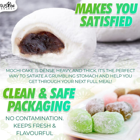 Fusion Select Mochi Daifuku Snacks - Traditional Japanese Rice Cakes with Filling - Flavored Asian Sweet Desserts for Family - Chewy and Soft Text...