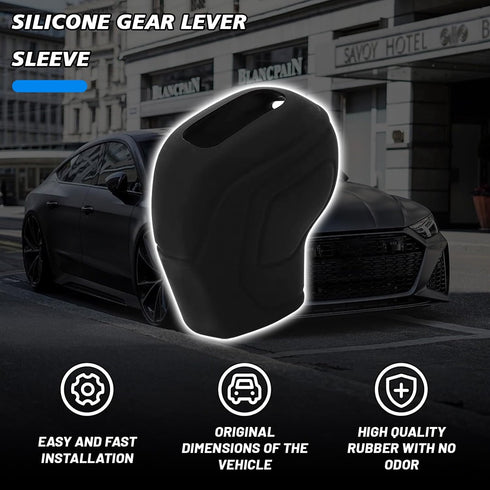 2PCS Car Hollow Gear Shift Knob Cover,Elastic Silicone Car Automatic Shift Protect Accessories,Compatible with Volkswagen New 2020 Anti-Slip handb...
