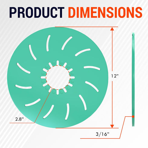 LATCH.IT Towing Lube Plate 12” | High-Density RV Fifth Wheel Friction Plate | Abrasion-Resistant Fifth Wheel Lube Plate | Grease-Free 5th Wheel Lu...