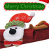 Acronde 4PCS Christmas Refrigerator Door Handle Covers Set and 1PCS Snowman Fridge Decal, Oven Microwave Dishwasher Door Handle Protector for Christmas Kitchen Decoration