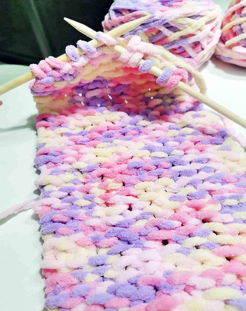 Jumbo Chenille Yarn,Colorful Chunky Chenille Yarn,Arm Knit Yarn,Snuggly Chenille Yarn for DIY Throw Blanket Cat Cave 100g......
