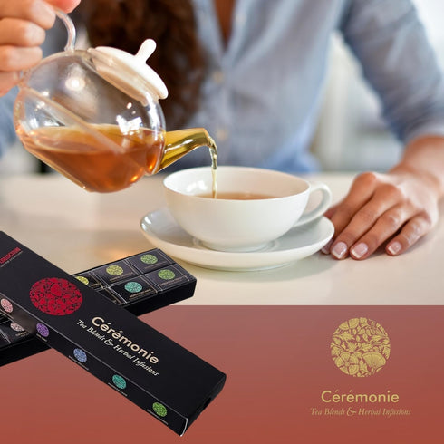 Ceremonie Tea Herbal Variety Pack - Kosher Set - Assorted Sampler With 12 Individually Wrapped Silky Mesh Herbal Bags - Single Serve Pouches...