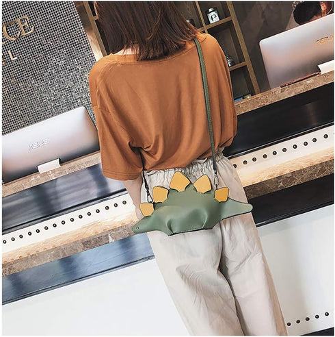 QZUnique Dinosaur Shark Shoulder Bag for Women 3D Animal Novelty Purse Zipper Crossbody Handbag Clutch Messenger Bag for Girl...