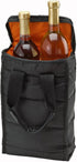 Handy Laundry Wine Carrier Tote Bag - 2 Bottle Pockets - Attractive wine bag with thick external padding, zipper and easy to carry handles. Perfec...