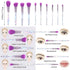 Kingtree Makeup Brush Set, 10PCS Crystal Makeup Brushes Premium Synthetic Foundation Powder Concealer Eye Shadow Blush Makeup Brushes Set, Profess...