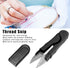 Sewing Scissors, Mini Thread Cutter U Shaped Wavy Teeth Comfortable Grip, Lightweight Portable Stainless Steel Thread Snip With Lid For Sewing Emb...