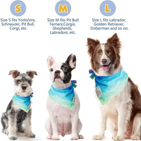 SCENEREAL Summer Dog Bandana, Double Side Dog Scarf for Small Medium Large Dogs Cats Puppy, Holiday Bandanas for Dogs Boys Girls, Premium & Soft F...