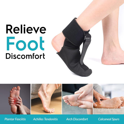 Plantar Fasciitis Night Splint Sock, Night Splint Plantar Fasciitis Women Men, Adjustable Plantar Fasciitis Relief Brace for Achilles Tendonitis F...