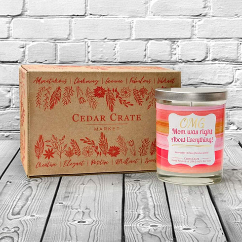 Funny Candle - OMG Mom was Right About Everything! - Best Mom Candles from Daughter, Son, Candle Gifts for Women, Luxury Scented, Decorative Aroma...