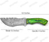 Tracker Knife Damascus Knife for Hunting Camping - Damascus Steel Hunting Tracker Knife with Horizontal Carry Sheath - Fixed Blade Survival Bushcr...