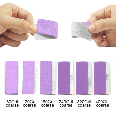 70 PCS Hand Sander Kit,3.5” X 1”Mini Detail Finger Micro Sander Block Small Sanding Tool for Tight Spaces,80 120 180 240 400 600 Grit Wet Dry Hook...
