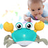 Crawling Crab Baby Toys - Infant Tummy Time Toys 3 4 5 6 7 8 9 10 11 12 Light-up Walking Sensory Induction Crabs, Interactive Toddler Christmas Ea...