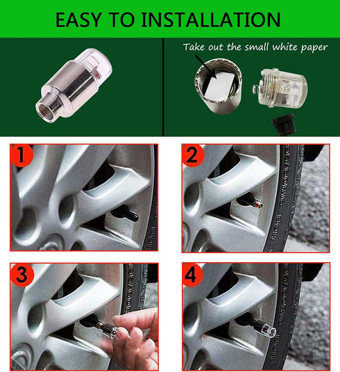 LED Tire Lights for Car 8 Pack Trucks Valve Stem Caps Bike Golf Cart Firefly Wheel Lights Bicycle Motorcycle Tyre Spoke Lights Waterproof for Kids...