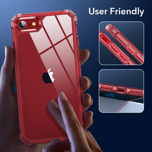 ESR for iPhone SE (2022) Case, iPhone SE (2020) and iPhone 8, Military-Grade Protection, Shock-Absorbing Corners, Yellowing-Resistant Back, Phone ...