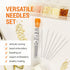 VONEEDL 60 Straight Beading Needles with Convenient Storage Tube Size 11-0.4mm (0.015in) Extra Fine Thread Needles - Perfect for Bead and Sequin E...