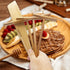 Kuchengerate Crepe Maker Set - 3.5" 5" 7" inc Spreader Stick & 12" inc Spatula Turner - T Shaped Structure - Handmade Natural Beech Wood - No Pain...