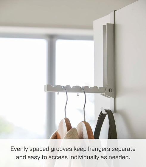 Smart Over The Door Coat Hook Organizer Collapsible Foldable Rack for Entryway Or Bedroom Closet - 2-Hook - Steel...