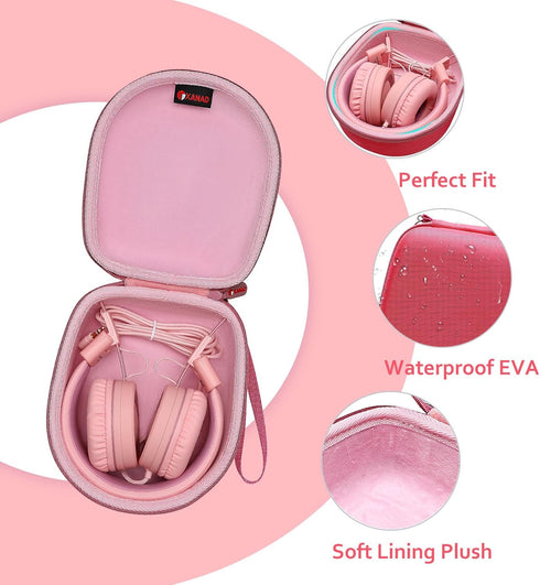XANAD Pink Case for Noot Products K11/Elecder i37/POWMEE M1/POWMEE M2/Mpow CH8/iRAG J01/noot Products K22/NIVAVA K8/noot Products K33/iClever/Soni...