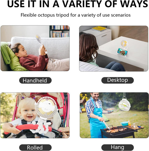 LAMJAD Stroller Fan,Portable USB Personal Clip-on Car Seat Fan Mini Handheld Desktop Fan 360° Rotatable Suitable for Camping Outdoor Office Crib T...