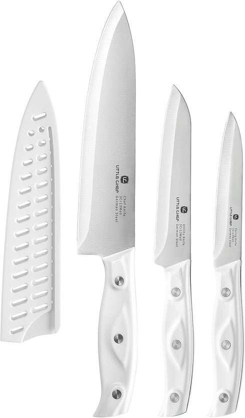 3PCS Chef Knife, Ultra Sharp Kitchen Knife, High Carbon Stainless Steel Chef knife set...
