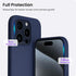 ORNARTO Compatible with iPhone 15 Pro Max Case 6.7", Slim Liquid Silicone 3 Layers Soft Gel Rubber Shockproof Protective Phone Case with Anti-Scra...