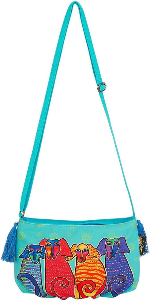 Laurel Burch Pups Dog Crossbody Bag Handbag Purse...