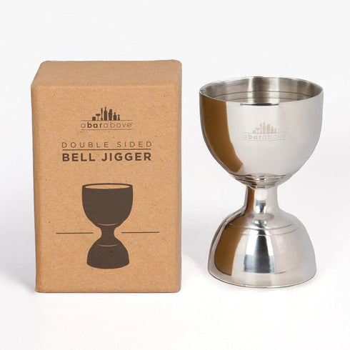 A Bar Above Premium Bell Jigger, 304 Stainless Steel Double Cocktail Jigger with 10 Internal Measurements, Heavy Duty Professional Bar Tool for Ba...