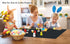 Silicone Counter Mats Set of 2, Heat Resistant, Kitchen Countertop Protector, Non Slip, Black...