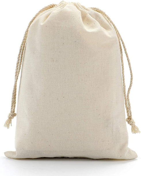 KUPOO 50PS Cotton Bags Cotton Muslin Bags Drawstring Muslin Bag for Wedding Party Favor and DIY Craft (5x7 Inch)...