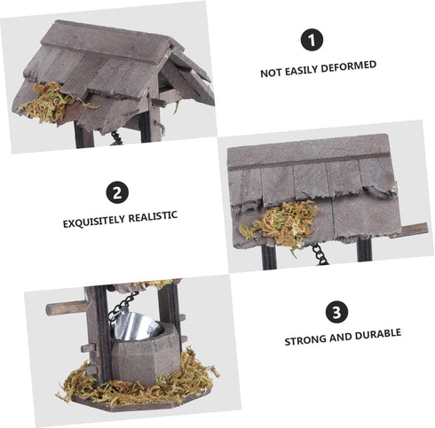 SAFIGLE Christmas Decorations 3 pcs Home Tabletop Fairy House DIY Outdoor Wishing Scene Office Bonsai Landscape Water Craft Garden Aquarium Model ...