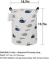 QUEENLALA Large Storage Basket,Laundry Hamper/Bathroom/Home Decor/Collapsible Round Storage Bin,Boys and Girls Hamper/Boxes/Clothing(Round-Blue Cu...