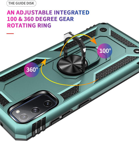 ADDIT Case for Samsung S20 FE Phone Case Samsung Galaxy S20 FE Case, Military Grade, Heavy Duty, with Stand Ring, Support Magnet Car Mount for Sam...