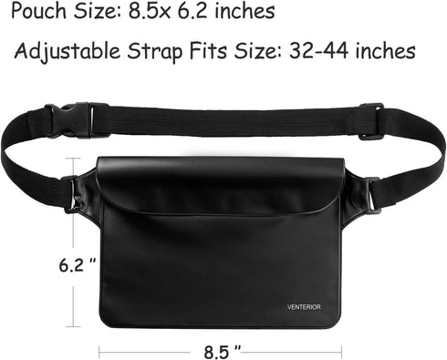 Waterproof Waist Pouch 2-Pack | Beach Accessories Fanny Pack for Swimming Snorkeling Sailing Kayaking Beach Pool Water Parks | Keep Your Phone Wal...