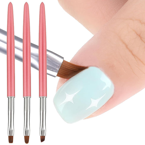 Nail Clean Up Brush, 3PCS Nail Art Clean Up Brushes Nail Painting Brushes Nail Remover Brush Nail Pen Painting Tools for Nail Art Design Manicure ...
