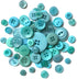 Buttons Galore Bali Blue Buttons Mason Jar...