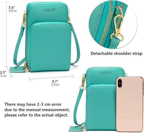 myfriday Small Crossbody Cell Phone Bag for Women, Mini Over Shoulder Handbag Purse with Credit Card Slots...