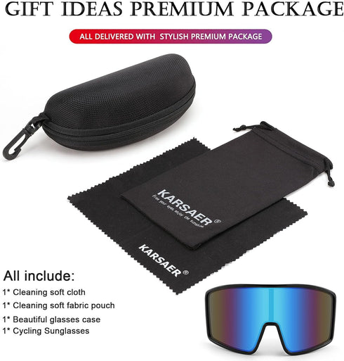 Karsaer Vision Sports Cycling Sunglasses Rave Visor Outdoor Baseball Softball Glasses 80s Shades Women Men...