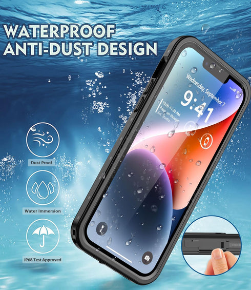 for iPhone 14 Plus Case Waterproof 6.7'', Full Protective Shockproof Dustproof Phone Case with Screen Protector for iPhone 14 Plus (Clear)...