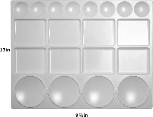 Paint Palette with 20 Wells | Painting Supplies Tray for Watercolor, Oil, Acrylic Paints | Empty Plastic Wet Artist Mixing Art Paint Holder Organi...