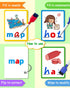 Montessori Educational Toys Gifts for 3 4 5 6 Year Old Kids, CVC Word Writing & Spelling Flash Cards, Preschool Learning Toddler Activities, Kinde...