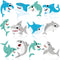 60 Pcs Shark Bulletin Board Cutouts Decorations Ocean Sea Animal Cutouts Shark Accents Paper Shark Cutouts for Kids Home School Chalkboard Classro...