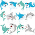 60 Pcs Shark Bulletin Board Cutouts Decorations Ocean Sea Animal Cutouts Shark Accents Paper Shark Cutouts for Kids Home School Chalkboard Classro...