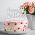 Silver Glitter Happy 30th Birthday Cake Topper - 30th Birthday Cake Topper, 30th Birthday Party Decoration...