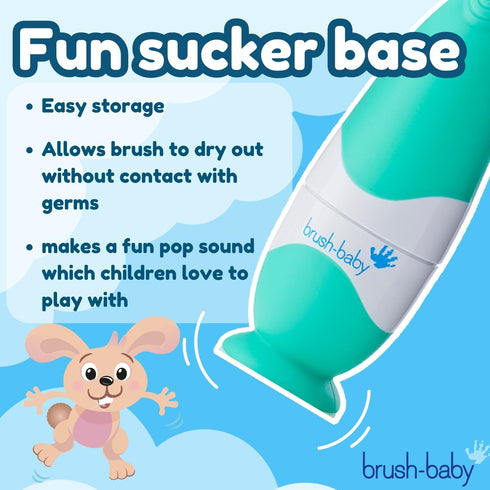 brush-baby BabySonic Infant and Toddler Electric Toothbrush for Ages 0-3 Years - Smart LED Timer and Gentle Vibration Provide a Fun Brushing Exper...