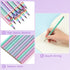 Eco-friendly Wood & Plastic Free Recycled Rainbow With Cute Pencil Cap, Paper Pencils #2 HB Pencils Number 2 Pencils with Pencil Sharpener, Macaro...