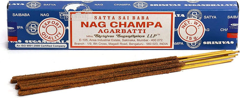 3 Packs Origional Satya Sai Baba Nag Champa Incense Sticks Joss Insence - Insense 15g Box NagChampa Agarbatti (Nag Champa)...