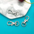 100Pcs Swivel Snap Hook,Stainless Steel Key Chain Clip Hooks Swivel Lanyard Snap Hook Keychain Hooks for Keychain Lanyard,Jewelry,DIY Crafts Suppl...