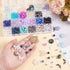 451Pcs Colorful Glass Beads Acrylic Butterfly Bead Plastic Flower Beads Letter Beads Angel Wing Beads Smooth Crackle Bead for DIY Bracelet Earring...